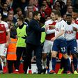 Mauricio Pochettino tried to keep the peace as players clashed after Tottenham's equaliser at Arsenal