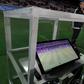 The video assistant referee system is placed beside the pitch prior to the Club World Cup semi-final football match between Mexico's Club America and Spain's Real Madrid at Yokohama International stadium in Yokohama on December 15, 2016