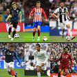 This combination of pictures shows Ballon d'Or contenders (clockwise from top left) Luka Modric, Antoine Griezmann, Cristiano Ronaldo, Mohamed Salah, Raphael Varane and Kylian Mbappe