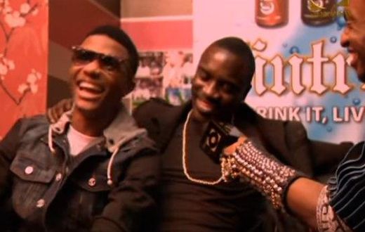 Akon with Wizkid and Denrele