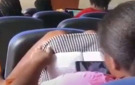 Student watching porn in class
