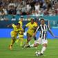 Juventus' Claudio Marchisio kicks the ball to score against PSG during their International Champions Cup (ICC) match, at the Hard Rock Stadium in Miami, Florida, on July 26, 2017