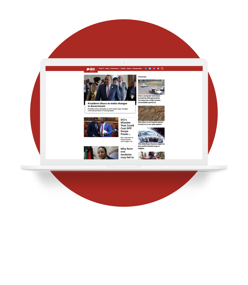 Pulse website design - Desktop