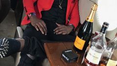Dammy Krane in the private jet