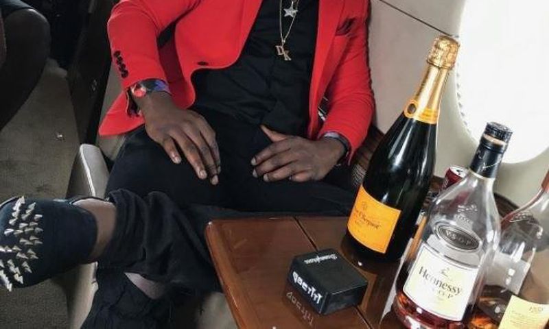 Dammy Krane in the private jet