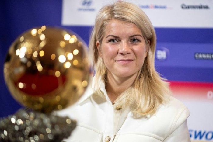 Ada Hegerberg with her Ballon d'Or trophy - she has not played for Norway since Euro 2017