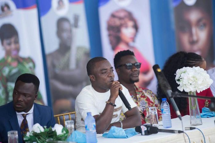 The Head of Communications of Zylofon Media, Samuel Baah Atuobi, speaking at the ceremony