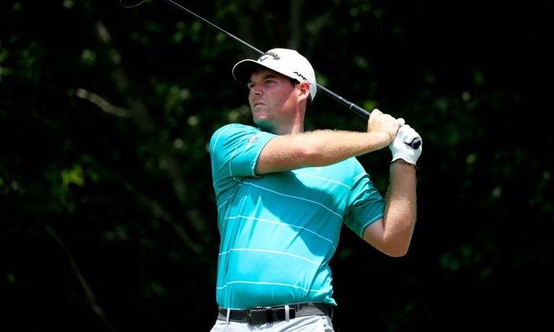 Grayson Murray of the United States plays his shot from the 11th tee on July 23, 2017