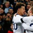 Tottenham's Dele Alli (left) celebrates scoring against Chelsea