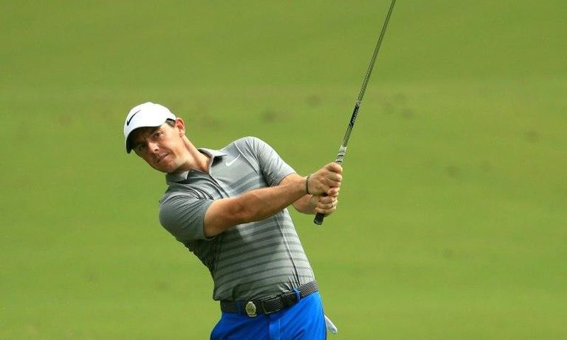 Rory McIlroy of Northern Ireland plays his shot on August 8, 2017 in Charlotte, North Carolina