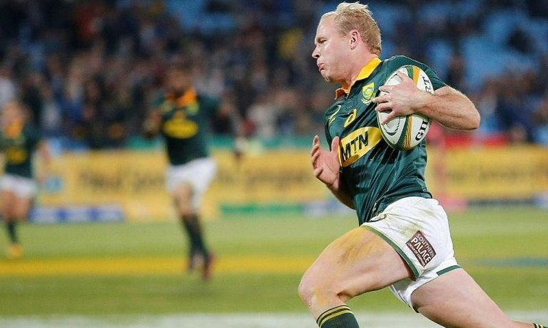 South Africa's scrum half Ross Cronje scored a try on his international debut in the 37-14 win over France in Pretoria, on June 10, 2017