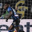 Atalanta's forward Duvan Zapata (C) scored a hat-trick against his former club Udinese.
