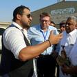 A security team from the United Nations office in Yemen visits the strategic Red Sea port of Hodeida on December 21, 2018 ahead of the arrival of UN ceasefire monitors