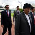 Peru's Football Federation chief Edwin Oviedo (C), pictured in 2015, was detained in an early morning raid on his home in Lima