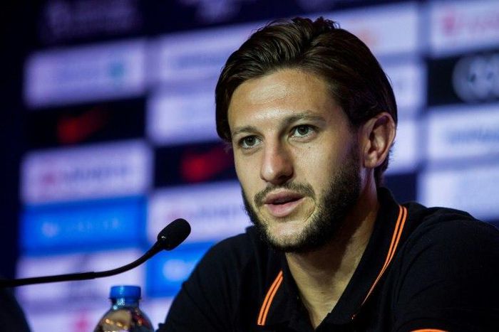 Liverpool player Adam Lallana speaks during a press conference of the Premier League Asia Trophy football tournament in Hong Kong on July 21, 2017
