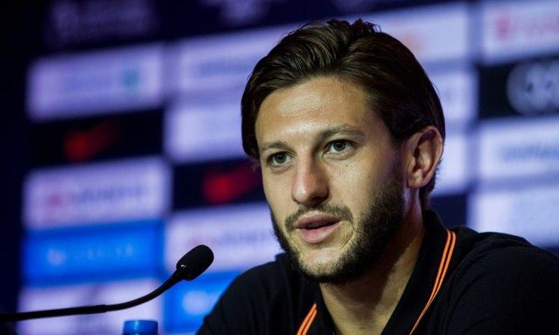 Liverpool player Adam Lallana speaks during a press conference of the Premier League Asia Trophy football tournament in Hong Kong on July 21, 2017