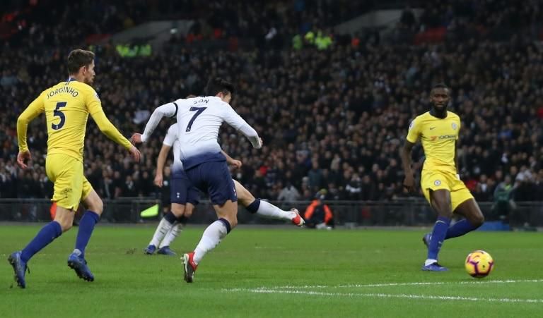 Son Heung-Min scores Tottenham's third