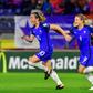 France's midfielder Abily Camille (L) reacts after scoring during the UEFA Women's Euro 2017 football tournament between Switzerland and France at Rat Verlegh Stadium in Breda on July 26, 2017