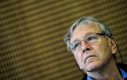 Israeli writer Amos Oz pictured on April 23, 2010 in Budapest
