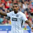 Frankfurt's midfielder Kevin-Prince Boateng reacts during a German first division Bundesliga football match against Freiburg on August 20, 2017