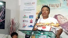 Ohemaa Mercy speaking at the launch of this year's Tehillah Experience