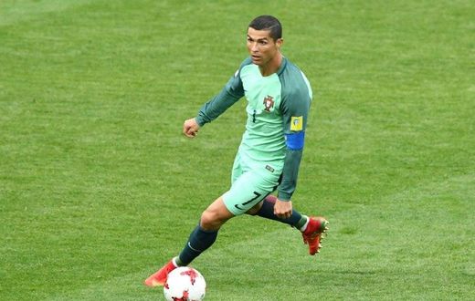 Portugal's forward Cristiano Ronaldo controls the ball during the 2017 Confederations Cup group A football match against Russia June 21, 2017