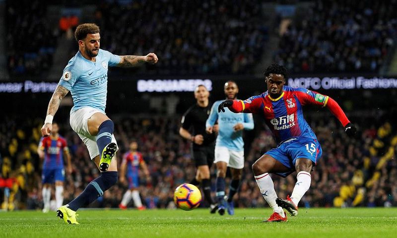 Jeffrey Schlupp's left-footed strike got Palace all level again just minutes after Gundogan had given City the lead