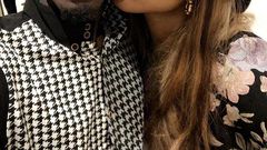 Photo: Joselyn Dumas kisses Lil Win