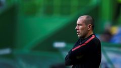 Monaco's head coach Leonardo Jardim looks on during the friendly match Sporting CP vs AS Monaco at Alvalade stadium on July 22, 2017