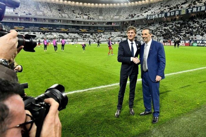 Bordeaux's new American owner Joseph DaGrosa (right) is determined to challenge Paris Saint-Germain's dominance of Ligue 1