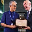 AFC president Sheikh Salman bin Ebrahim al Khalifa (L, with FIFA president Gianni Infantino) has held the job since 2013 but will face two challengers at election in April