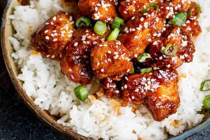 Crispy sesame chicken