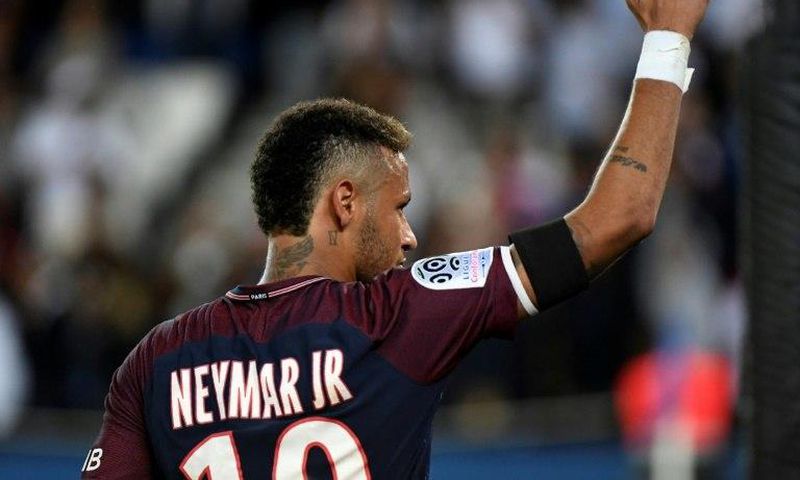 Paris Saint-Germain's forward Neymar scored twice in his home debut at the Parc des Princes stadium in Paris on August 20, 2017