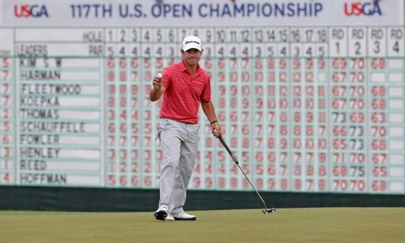 Brian Harman leads the field by one shot after the third round of the US Open at Erin Hills in Hartford, Wisconsin