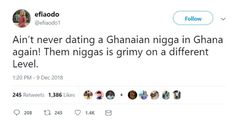 Efia Odo's tweet