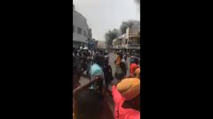 Fire guts shops at Makola