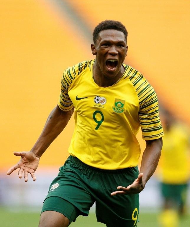 South Africa's Lebo Mothiba during the African Cup of Nations qualifier between South Africa and The Seychelles
