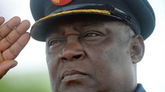 Five men suspected of ambushing and shooting dead retired Nigerian air chief marshall Alex Badeh (pictured February 2015) have been arrested