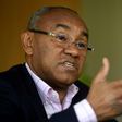 Confederation of African Football (CAF) President Ahmad Ahmad talks during an interview at his office in Cairo on April 22, 2018.