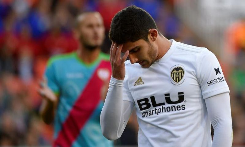 Valencia's Portuguese midfielder Goncalo Guedes (pictured November 2018), who joined from Paris Saint-Germain in the 2017 close-season, has been struggling with a pubalgia, commonly known as a sports hernia