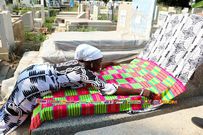 PHOTOS: Multimedia, KABA’s family visit late Asempa FM presenter’s tomb