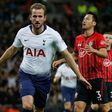 Tottenham striker Harry Kane celebrates scoring against Southampton