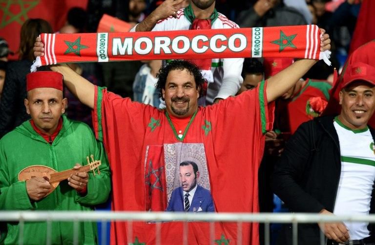 Morocco supporters at an Africa Cup of Nations qualifier against Cameroon in November