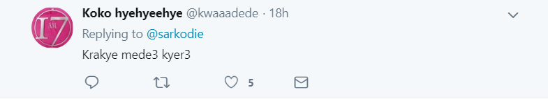 Sarkodie Twitter comment