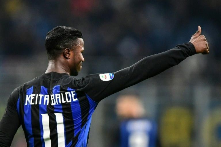 Keita Balde scored his first goals for Inter Milan.