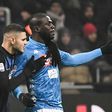 Inter Milan captain Mauro Icardi (L) comforts Napoli's Senegalese defender Kalidou Koulibaly amid racist chanting at the San Siro