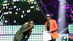 Wizkid and Mr Eazi at the Ghana Music Awards