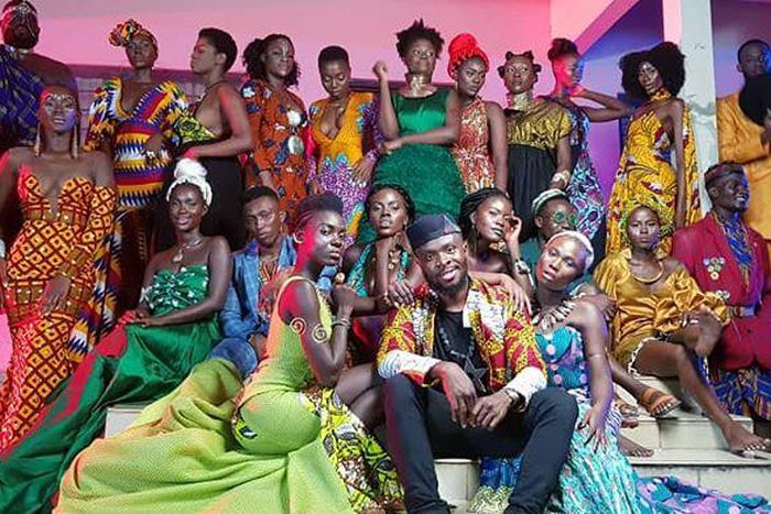 Fuse ODG with models in "New African Girl" music video