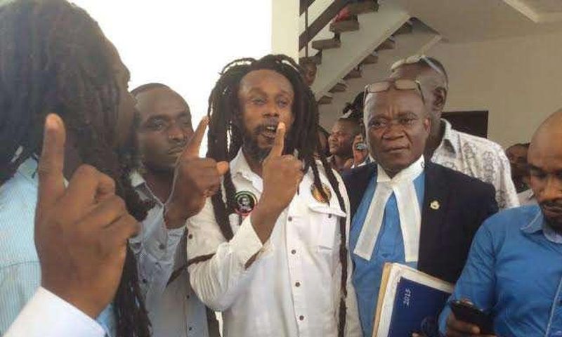 Ekow Micah [in white] was acquitted and discharged on Monday