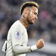 Paris Saint-Germain's Neymar celebrates scoring his 11th league goal of the season against Bordeaux before leaving the field through injury